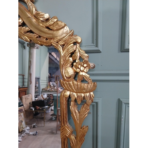 310a - Decorative giltwood wall mirror in the Victorian style. { 170cm H X 100cm W }.