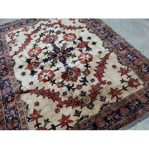 370a - Decorative Persian carpet square. { 280cm L X 200cm W }.