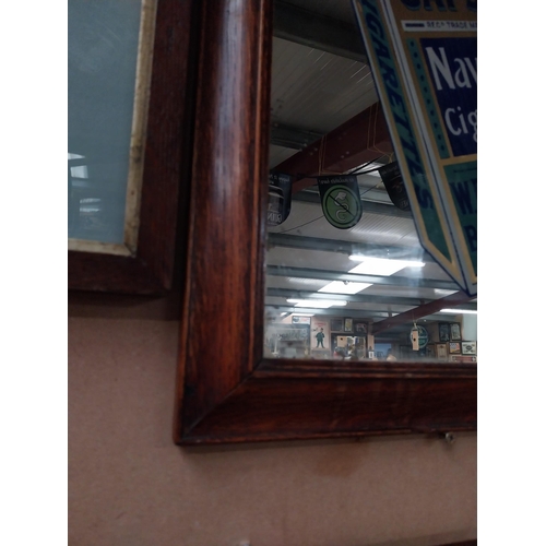 102 - Early 20th C. Capstan Navy Cut advertising mirror mounted in oak frame. {58 cm H x 46 cm W}.