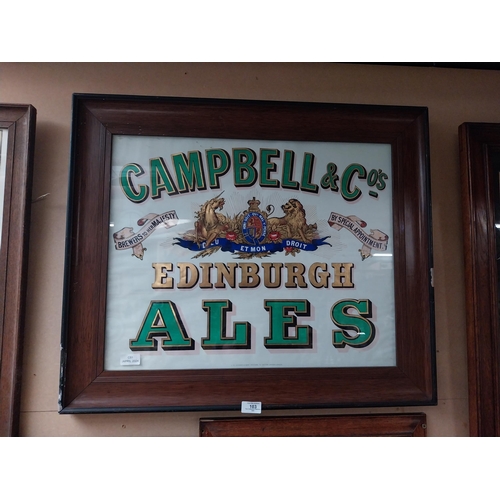 103 - Campbell and Co's Ales Edinburgh framed advertising print. {61 cm H x 76 cm W}