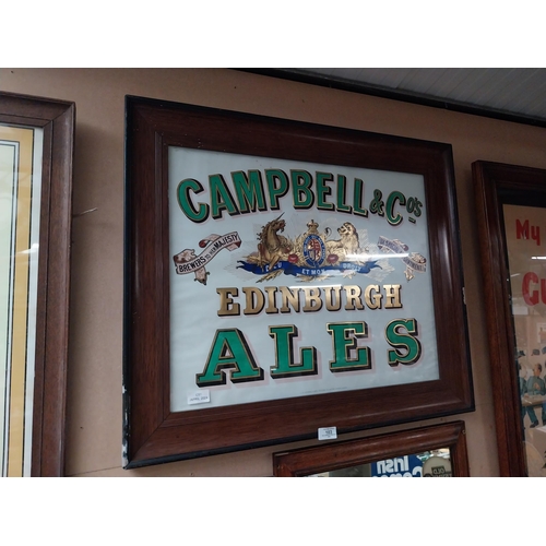 103 - Campbell and Co's Ales Edinburgh framed advertising print. {61 cm H x 76 cm W}