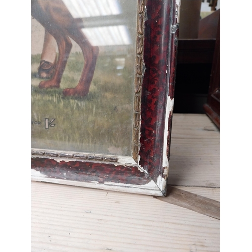 1052 - Will's Gold Flake Cigarettes framed advertising showcard. {55 cm H x 44 cm W}.