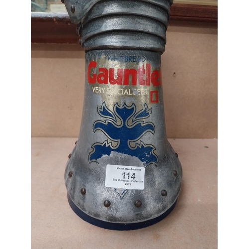 114 - Gauntlet Very Special Beer metal font. {31 cm H x 14 cm W x 14 cm D}.