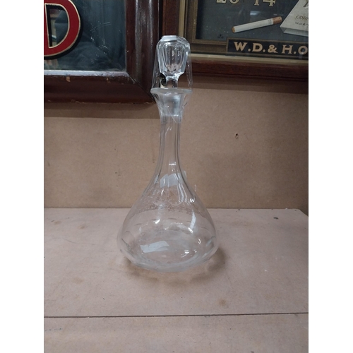 115 - Carstairs Rye Whiskey glass decanter. {35 cm H x 12 cm Diam.}.