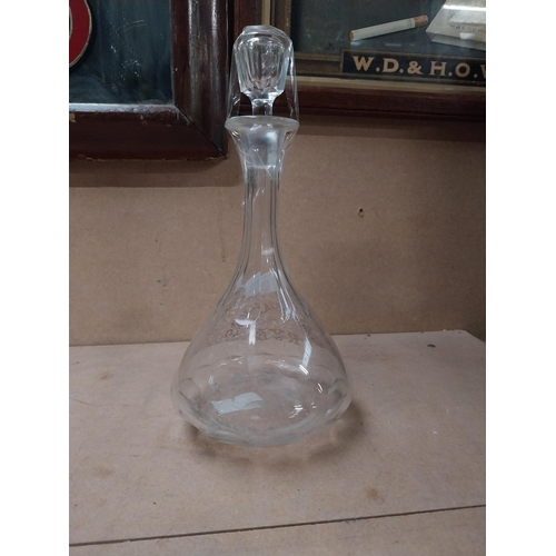 115 - Carstairs Rye Whiskey glass decanter. {35 cm H x 12 cm Diam.}.