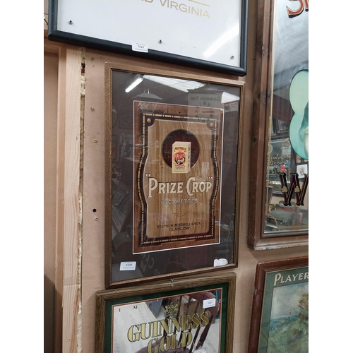 1230 - Mitchell's Prize Crop framed advertising showcard. {54 cm H x 37 cm W}