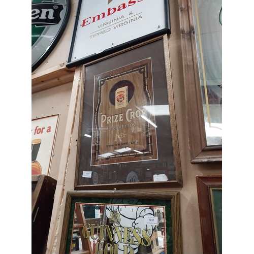 1230 - Mitchell's Prize Crop framed advertising showcard. {54 cm H x 37 cm W}