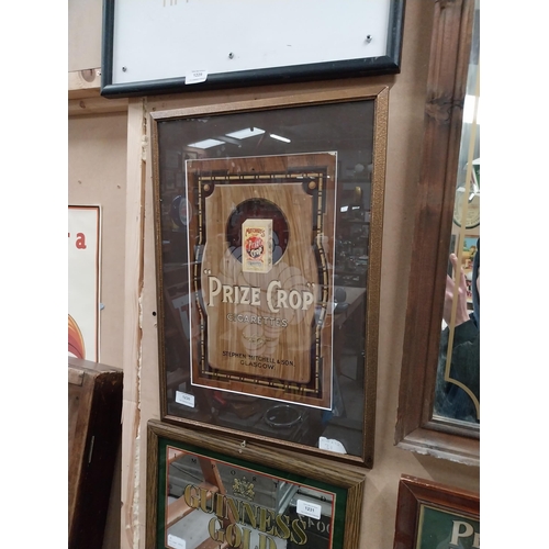 1230 - Mitchell's Prize Crop framed advertising showcard. {54 cm H x 37 cm W}