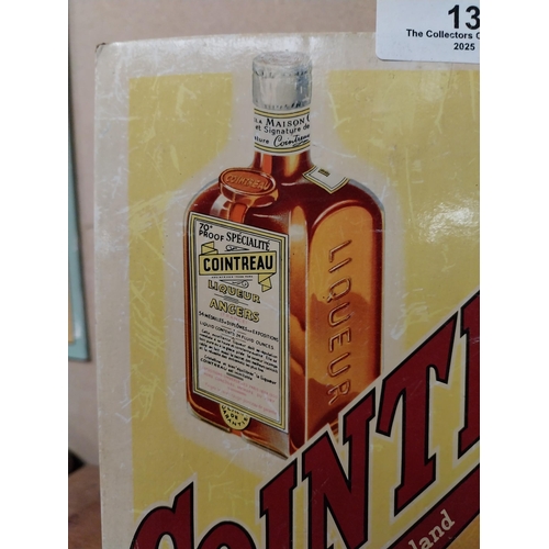 13 - Cointreau Extra Dry cardboard advertising showcard. {22 cm H x 17 cm W}.