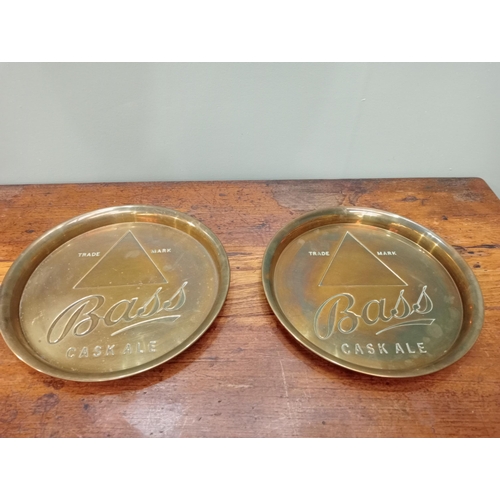 1346 - Two metal Bass drinks trays.  H 3cm x Dia 30cm. NOT AVAILABLE TO VIEW IN PERSON.