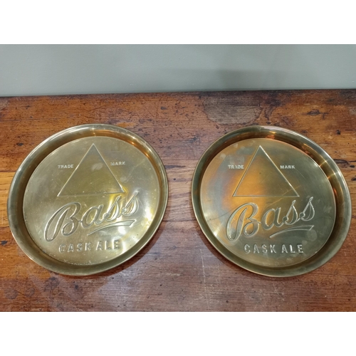 1346 - Two metal Bass drinks trays.  H 3cm x Dia 30cm. NOT AVAILABLE TO VIEW IN PERSON.