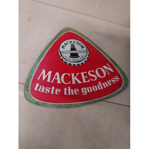 151 - Mackeson Carleton Ware ceramic ashtray {23cm L X 27cm W}   and rubberised beer mat.