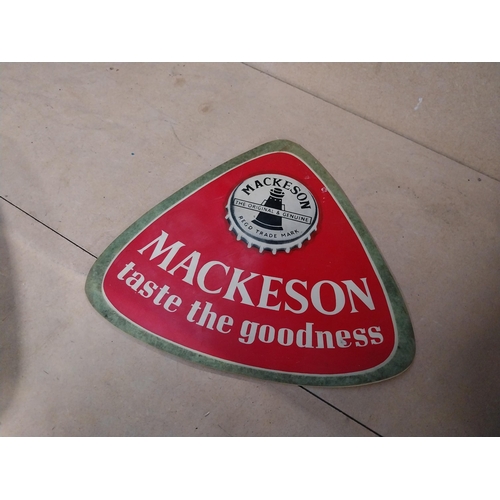 151 - Mackeson Carleton Ware ceramic ashtray {23cm L X 27cm W}   and rubberised beer mat.