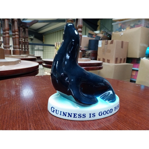 157 - Original Guinness is good for You Seal ceramic Carltonware lamp base. {19 cm H x 18 cm W x 12 cm D}.