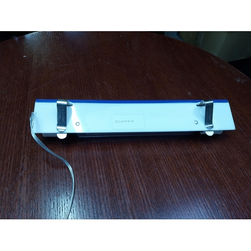 160 - Ben Truman perspex shelf light. {8 cm H x 29 cm W x 5 cm D}.