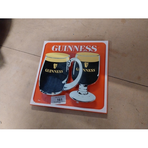 161 - Guinness Shelf advertising perspex sign. {19 cm H x 19 cm W}.