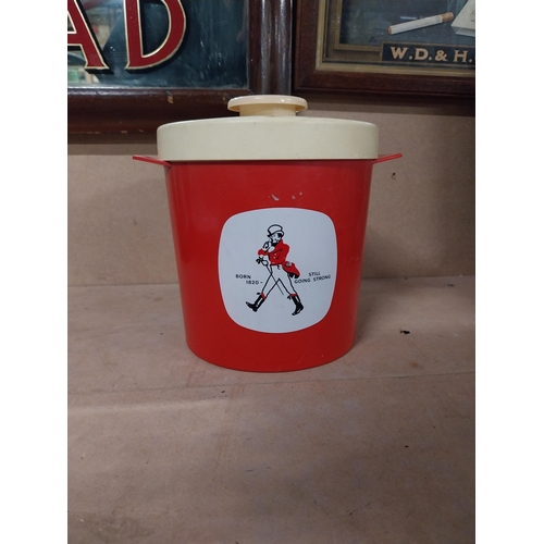 162 - 1960�s Johnny Walker ice bucket. {18 cm H x 21 cm Dia.}.