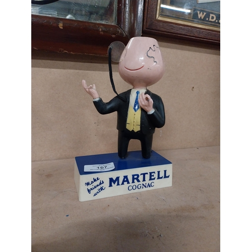 167 - Marrtell Brandy perspex advertising model. {19 cm H x 13 cm  W x 7 cm D}.