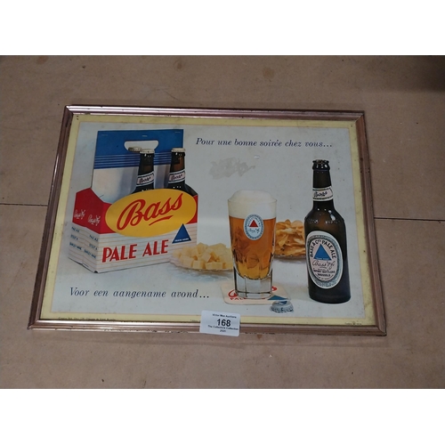 168 - 1960�s Bass Pale Ale cardboard showcard. {35 cm H x 25 cm W}.