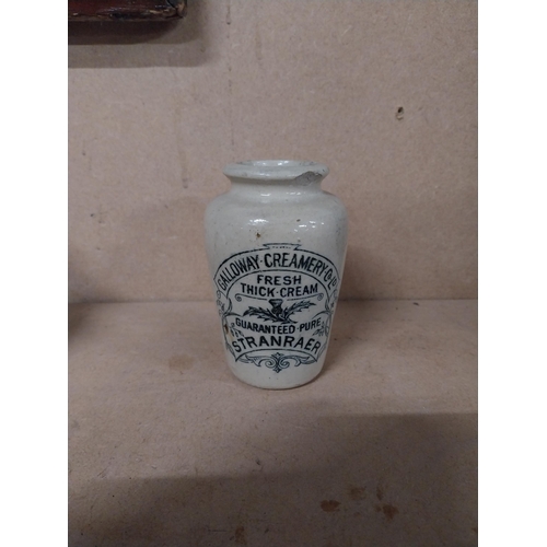 173 - Greer�s imerial Liquer Whiskey ceramic advertising matchstrike. {7 cm H x 9 cm Dia.} and Galloway Cr... 