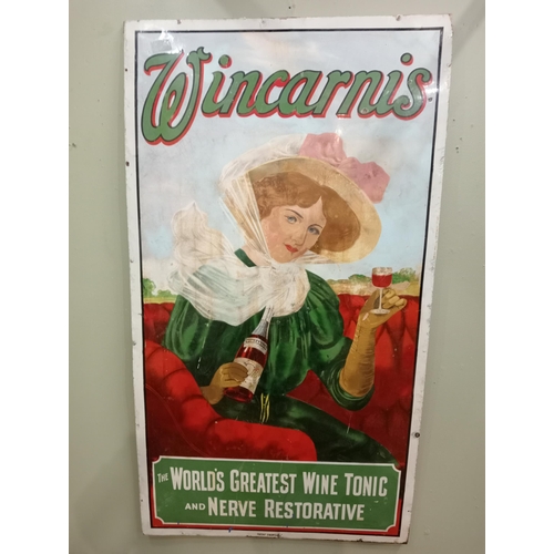 179A - Rare large Wincarnis The Greatest Wine Tonic and Nerve Restorative enamel sign  H 183cm x W 102cm. N... 