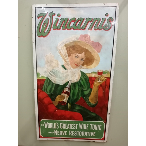 179A - Rare large Wincarnis The Greatest Wine Tonic and Nerve Restorative enamel sign  H 183cm x W 102cm. N... 