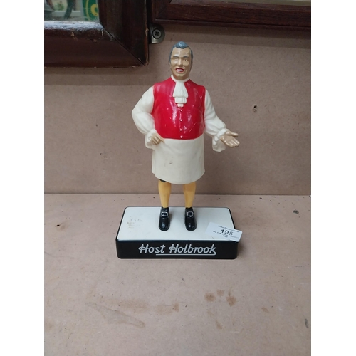 195 - Host Holbrook Worcestershire Sauce plastic advertising figure. {22 cm H x 13 cm W x 7 cm D}.