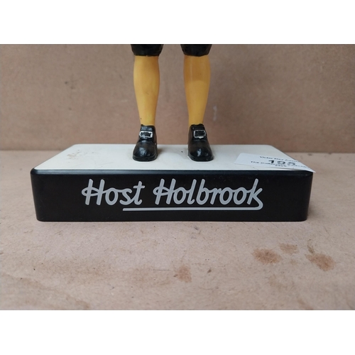 195 - Host Holbrook Worcestershire Sauce plastic advertising figure. {22 cm H x 13 cm W x 7 cm D}.