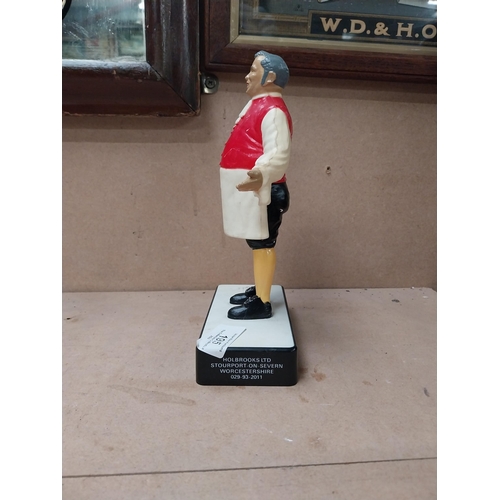 195 - Host Holbrook Worcestershire Sauce plastic advertising figure. {22 cm H x 13 cm W x 7 cm D}.