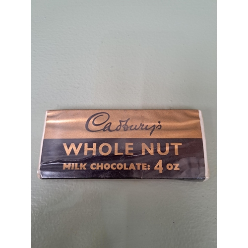 199 - 1940's Cadburys Whole Nut milk chocolate 4oz  shop display bar. W 13cm x D 5.5cm. NOT AVAILABLE TO V... 