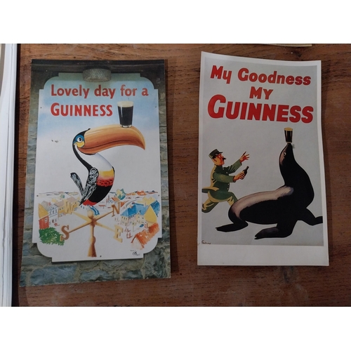 2 - 1996 Guinness calendar {50 cm H x 35 cm W}  and four Guinness postcards.