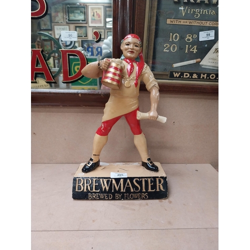 205 - Brewmaster rubberoid adverising figure. {36 cm W x 22 cm W x 10 cm D}.