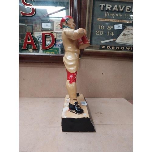 205 - Brewmaster rubberoid adverising figure. {36 cm W x 22 cm W x 10 cm D}.