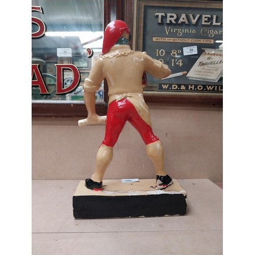 205 - Brewmaster rubberoid adverising figure. {36 cm W x 22 cm W x 10 cm D}.