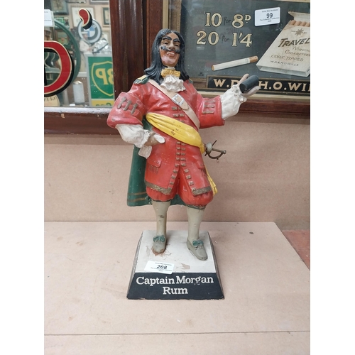 208 - Captain Morgan Rum rubberoid advertising figure. {34 cm H x 20 cm W x 12 cm D}.