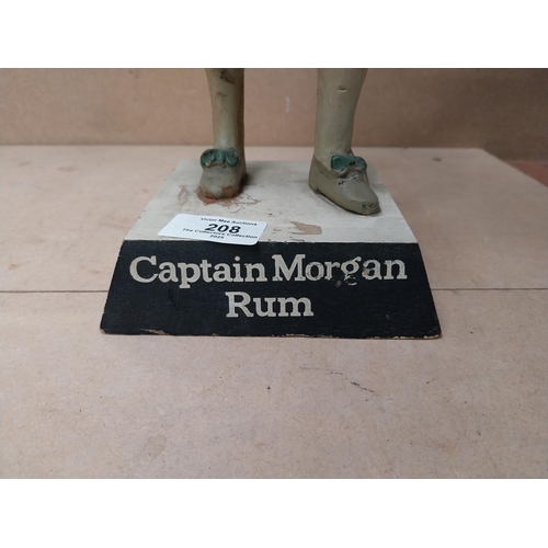 208 - Captain Morgan Rum rubberoid advertising figure. {34 cm H x 20 cm W x 12 cm D}.