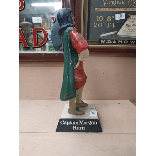 208 - Captain Morgan Rum rubberoid advertising figure. {34 cm H x 20 cm W x 12 cm D}.