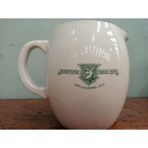 224 - John Daly and Co Cork Ltd Carrigaline pottery ceramic whisky jug H 10cm x W 10cm x D 8cm. NOT AVAILA... 