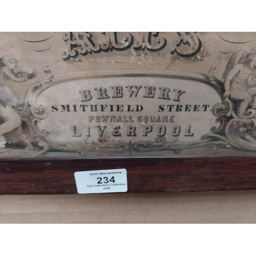 234 - Original Smith Mumford and Co�s Porter and Ales Brewers Smithfield Street liverpool framed advertisi... 