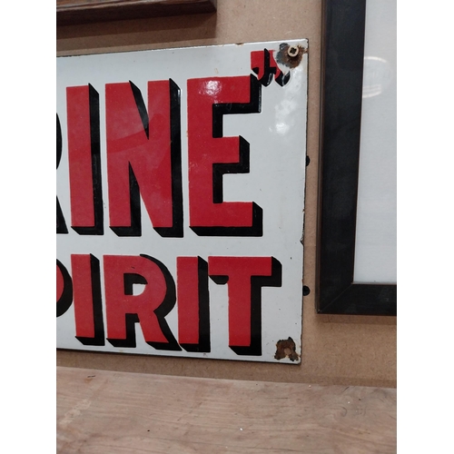 236 - Carburine Motor Spirit enamel advertising sign. {24 cm H x 81 cm W}.