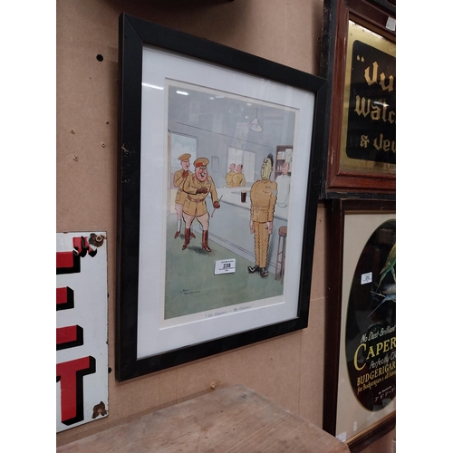 238 - My Goodness My Guinness framed advertising print by James H M Bateman {44 cm H x 35 cm W}.