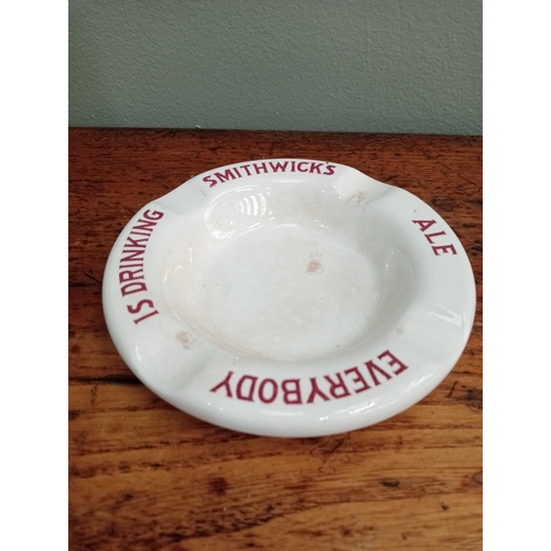 248A - Smithwicks Arklow pottery ceramic ashtray  D 13cm. NOT AVAILABLE TO VIEW IN PERSON.