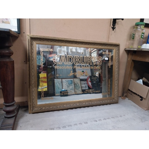 259 - Cadburys Absolutely Pure therefore the best framed advertising mirror. {77 cm H x 106 cm W}.