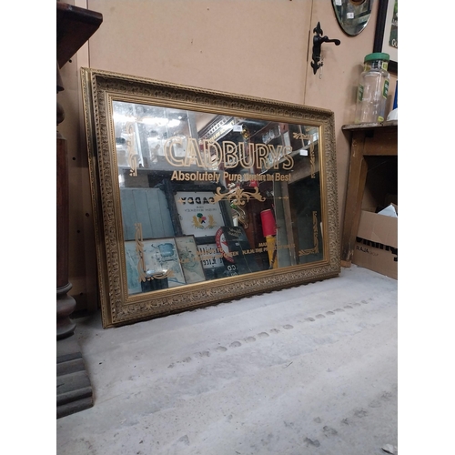 259 - Cadburys Absolutely Pure therefore the best framed advertising mirror. {77 cm H x 106 cm W}.