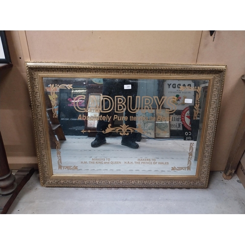 259 - Cadburys Absolutely Pure therefore the best framed advertising mirror. {77 cm H x 106 cm W}.