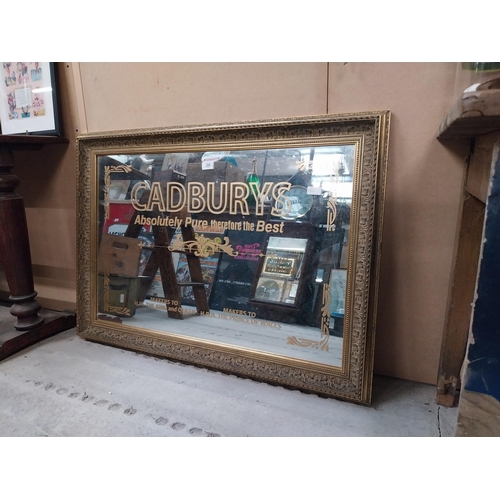 259 - Cadburys Absolutely Pure therefore the best framed advertising mirror. {77 cm H x 106 cm W}.