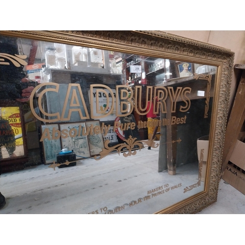 259 - Cadburys Absolutely Pure therefore the best framed advertising mirror. {77 cm H x 106 cm W}.