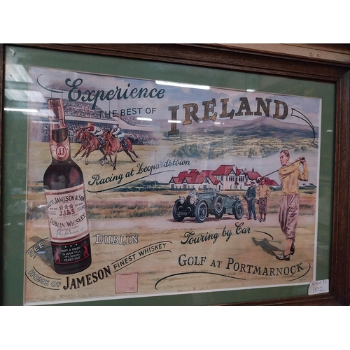 266 - Experience the Best Of Ireland Home of Jameson Finest Whiskey Golf at Portmarnock framed advertising... 