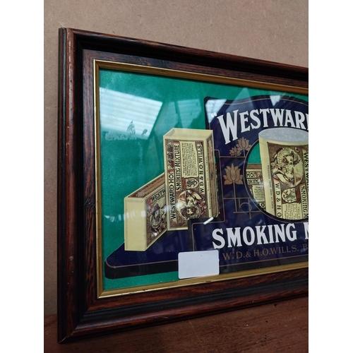 27 - Westward Ho framed showcard. {23 cm H x 14 cm W}.