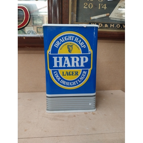 273 - Harp lager Perspex advertising counter font. {23 cm H x 16 cm W x 12 cm D}.